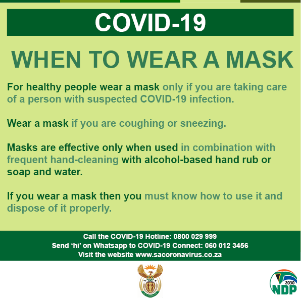 Social media - COVID-19 When to wear a mask