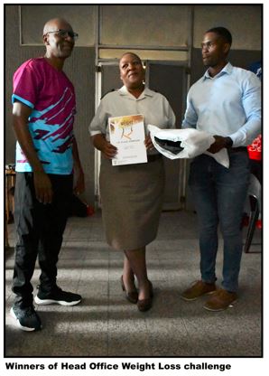 HEAD OFFICE WEIGHT LOSS CHALLENGE WINNERS I