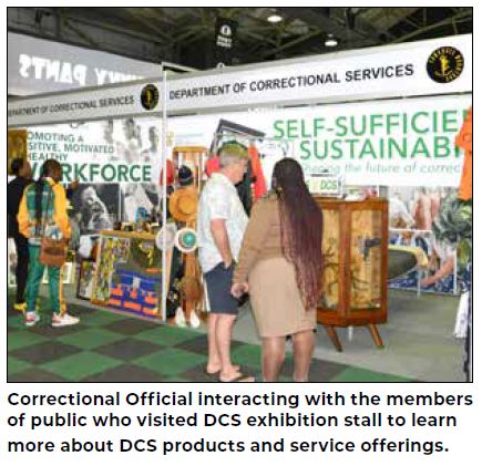 Members of the public at exhibition stall